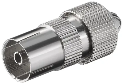 Produktbild von goobay Koaxial Kupplung 9,5 mm mit Schraubbefestigung (Bulk)