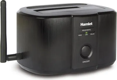 Produktbild von Hamlet Docking Station Wi-Fi pro HDD SATA 2.5/3.5" 4TB Nero Alluminio/Plastica