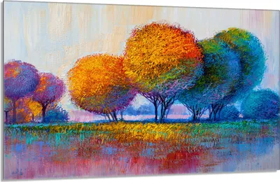 Obrázek produktu pro Kryt varné desky 80x52cm 1-dílný keramický kryt varné desky, stromy Barevné