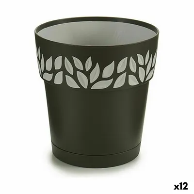 Obrázek produktu pro Samozavlažovací květináč Stefanplast Cloe antracitový plast 15 x 15 x 15 cm (12 kusů)