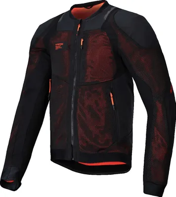 Zdjęcie produktu dla Kurtka ochronna Alpinestars Troop-Air Pro, czarna/neonowo-czerwona, rozmiar 3XL