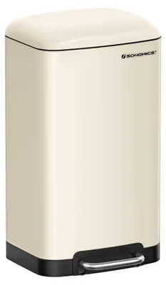 Obrázok produktu pre 30-litrový odpadkový kôš s pedálom – s tichým zatváraním – hygienický – oceľový – 34 x 25 x 61,5 cm