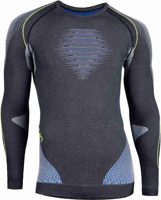 Produktbild von UYN Evolutyon langarm Funktionsshirt melange Herren anthrazit melange/blue/yellow shiny XXL