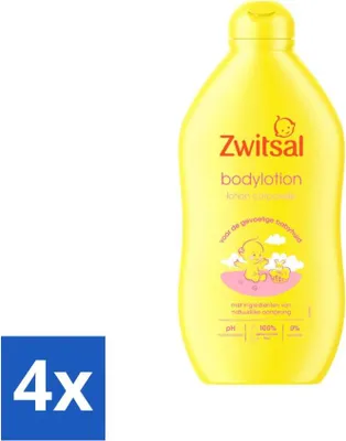 Image de Zwitsal – Soins pour bébés – Lotion pour le corps – Particulièrement nourrissante et douce – 400 ml – Pack économique – 4 pièces