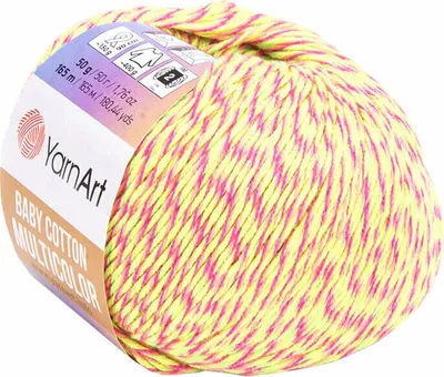 Produktbild von Yarn Art Baby Baumwolle Multicolor 5215 Pink Green Strickgarn