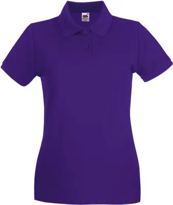 Produktbild von Fruit of the Loom Damen T-Shirt Polohemd kurzarm Poloshirt Polo Shirt, Größe:2XL (18), Farbe:Purple