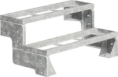 Produktbild von Aussentreppe Pertura Tallis ohne Geländer 2 Steigungen Einlegestufen 100 cm Metall