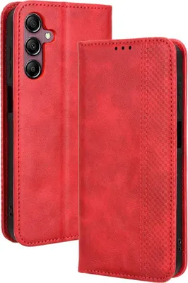 Produktbild von Samsung Galaxy A15 Hülle - Coverup Vintage Style Klapphülle - Rot