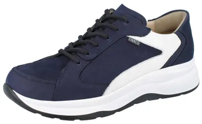 Produktbild von FINN COMFORT FINNCO Piccadilly Herren Halbschuhe blau weiß Nubuk und Glattleder - Größe: UK 10,5