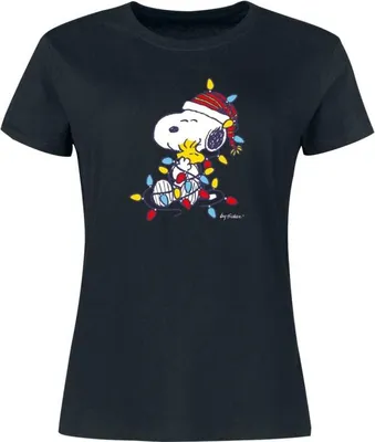 Produktbild von Peanuts T-Shirt Damen Snoopy und Woodstock schwarz S