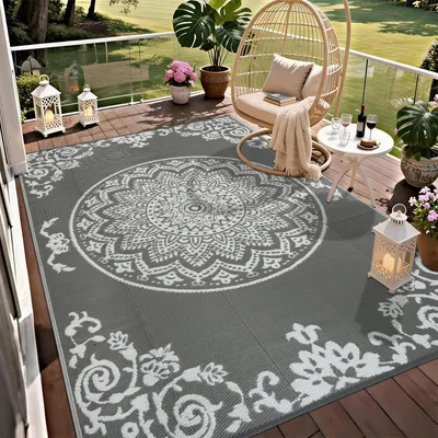 Productafbeelding van Waterbestendig buitentapijt, 180x270 cm, geschikt voor tuin en balkon