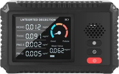 Produktbild von CO2-Messgerät  Formaldehyddetektor TVOC PM2.5/PM10 Tester Multifunktionaler Luftgasdetektor Echtzeitdatenueberwachung