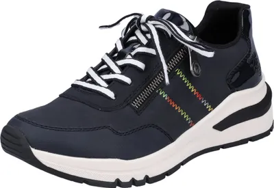 Produktbild von Rieker Damen Sneaker Schnürschuhe sportliches Design M6601, Größe:36 EU, Farbe:Blau