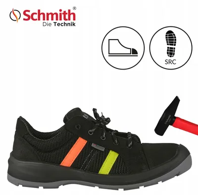 Produktbild von Schmith ACTIV Halbschuhe Größe 37 mit Schutzkappe – Bequeme Arbeitsschuhe, Herren Berufsschuhe, Rutschfest SRC