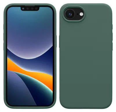 Produktbild von kwmobile Handyhülle für Apple iPhone 17e / iPhone 16e Hülle - Case Silikon - Kabelloses Laden - Schutzhülle Cover in Tannengrün