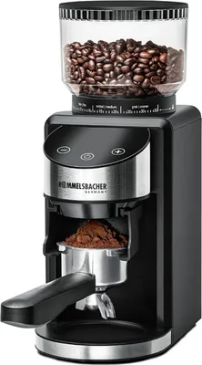 Zdjęcie produktu dla Młynek do kawy Rommelsbacher, system mielenia, regulowany stopień mielenia, pojemnik na kawę ziarnistą, 220g, pojemnik (EKM400)