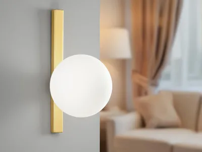 Produktbild von Wandleuchte Enoire Gold-Weiß Höhe 28cm
