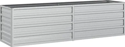 Image de vidaXL Plateau de jardin 160x40x45 cm Acier galvanisé argenté