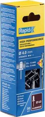 Obrázok produktu pre Nity Rapid 5000384 Vrták Ø 4 x 12 mm hliník (50 kusov)