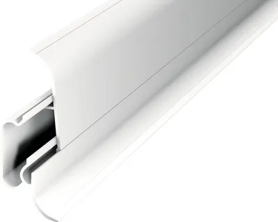 Produktbild von Prinz Klemmsockelleiste mit Kabelführung Kunststoff weiss 60 x 2500 mm 2 tlg