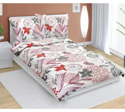 Obrázek produktu pro Krepové povlečení - 140x200 cm. 70x90 - červená