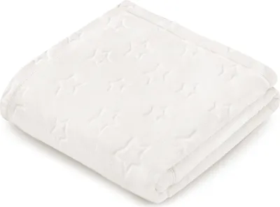 Produktbild von Pepi Babydecke, Fleece Kuscheldecke, Fleecedecke mit Sternen 100x140 creme Kinderdecke Kinderwagen Decke Neugeborene