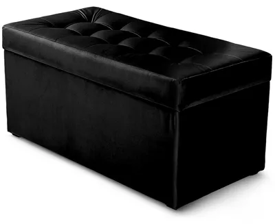 Obrázek produktu pro MG Design, čalouněná podložka, černá, 45x90 cm - s úložným prostorem 100 litrů, nosnost až 300 kg, ihned k použití, snadno se udržuje, vhodná do obývacího pokoje i chodby