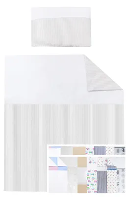 Image de Couverture et taie d'oreiller pour lit de co-dodo, dimensions 70x80 cm, en 100% coton