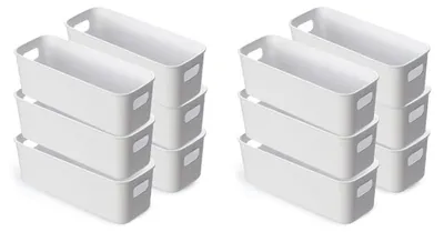Produktbild von Set aus 6 stapelbaren Aufbewahrungsboxen mit Griff