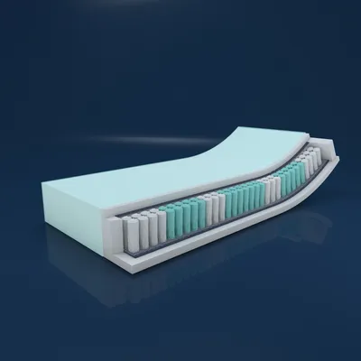 Produktbild von MSS® Austausch Taschenfederkern Matratze 7 Zonen Boxspringbett - Deluxe - 200 x 90 x 19 cm - H3