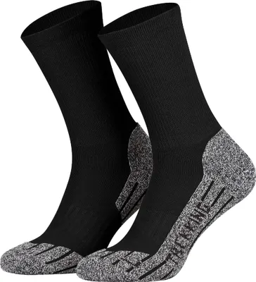 Tobeni 2 Paar Coolmax Trekkingsocken Wander-Socken Funktionssocken Schwarz