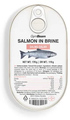 Produktbild von GymBeam - Lachs in Salzlake, 170 g