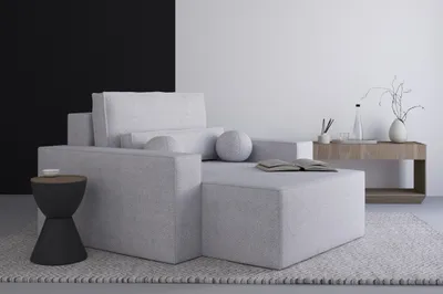 Produktbild von Elegante und Bequeme Chaiselongue für Ihr Wohnzimmer, Liege, Chaiselongue aus Bouclé - Hochwertige Materialien, Modernes Design und Ultimativer Komfort -Chaiselongue Denver - Hellgrau (Anthology 15)