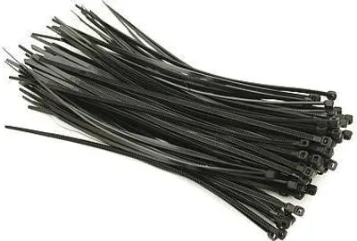 Zdjęcie produktu dla Opaski kablowe ChiliTec 200 mm x 2,5 mm o wysokiej wytrzymałości na rozciąganie, czarne (100 sztuk)