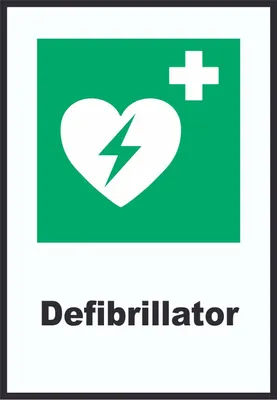 Produktbild von Defibrillator A3 Rückseite selbstklebend Schild