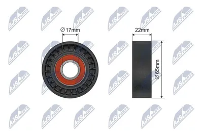 Produktbild von NTY RNK-AU-083 Spannrolle Keilrippenriemen 65mm für AUDI A3 Sportback (8PA) A3 Sportback (8VA, 8VF) Q3 (8UB, 8UG) TT Coupe (8J3) für VW