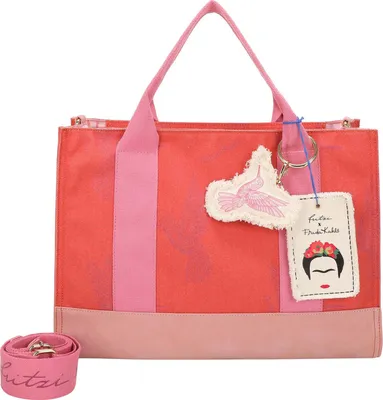 Produktbild von Fritzi aus Preußen Schultertasche Umhängetasche Fritzi x Frida Kahlo Tote Bag Limited Kolibri Canvas Grapefruit orange