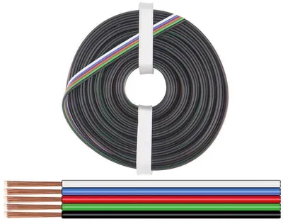 Productafbeelding van Litse kabel, 5x0,25 mm², 10 meter, RGBW-LED