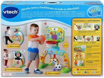 Image de VTech - Centre sportif Basket-Gol, but de football, but de basketball et jeu de fléchettes, interactif, tableau d'affichage LED (80-533522) VTECH