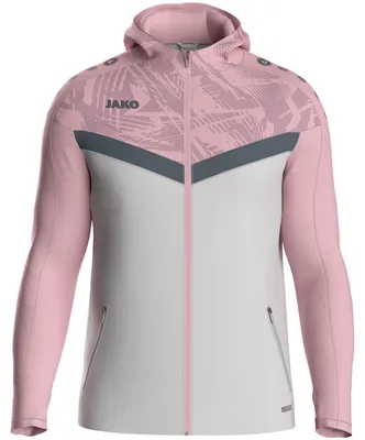 Produktbild von JAKO Damen Kapuzenjacke Iconic, Farbe:soft grey/dusky pink/anthra light, Größe:42