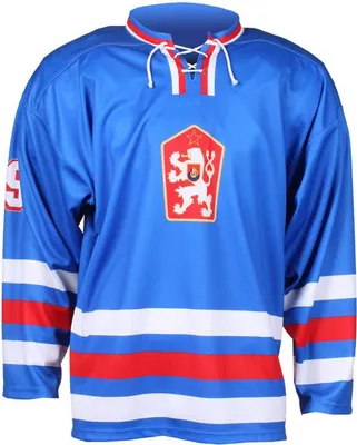 Image de Réplique du maillot de hockey de la Tchécoslovaquie 1976 bleu