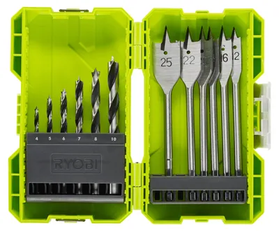 Obrázek produktu pro Ryobi RAK12SWD Kit 12 bitů do dřeva Šroubovák Vrtáky