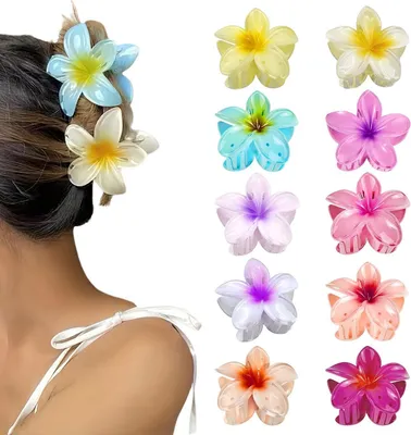 Image de lot de 10 pinces à cheveux fleurs Femme Fille Accessoires de cheveux Pinces à cheveux