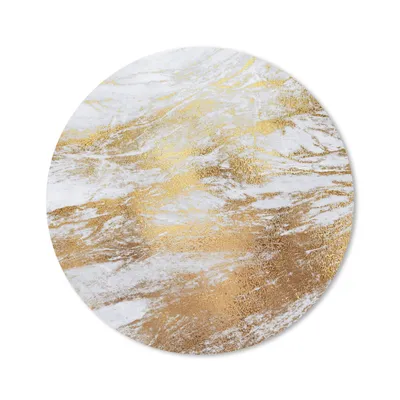 Produktbild von MuchoWow® Mauspad Mousepad Marmor - Muster - Gold - Weiß 20x20 cm - Mousepads - Maus Mat - Pad - Mausunterlage - Schreibtischmatte