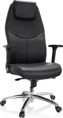 Produktbild von hjh OFFICE Profi Chefsessel FERRARA Ergonomischer Bürostuhl mit Armlehnen (höhenverstellbar) Leder Drehstuhl für Büro, Zuhause