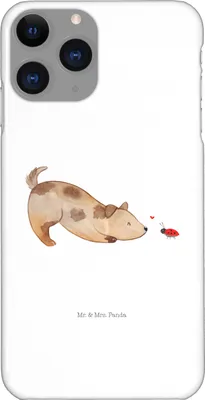 Produktbild von Mr. & Mrs. Panda Iphone 11 Pro Handyhülle Hund Marienkäfer - Weiß - Geschenk, Premium Kunststoff, Mischlingshund, Sprüche, Mischlinghund, Verliebt, Handy Case, Neugierig