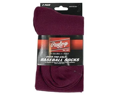 Produktbild von Rawlings Baseball Socks (2 Pair) S Maroon Baseball/Softball Artikel