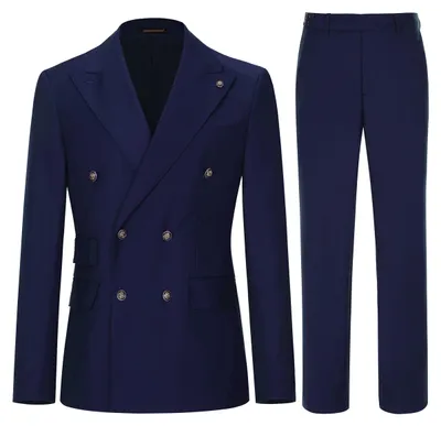 Produktbild von Cenne Des Graoom Herren Slim Fit 2 Teilig Anzug Zweireihig Business Hochzeit Pro