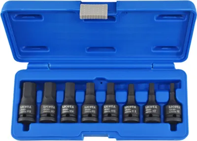 Obrázok produktu pre Sada nástrčných kľúčov 1/2", Rázové nástrčné kľúče sada, M5-M18, 8-dielna Cr-Mo
