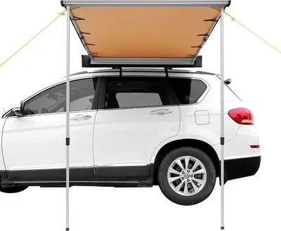 Produktbild von Auto-Zeltplane für Camping, 2 x 2,5 m, Polyester, UV50+, wasserdicht, Beige